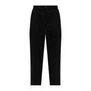 Maison Kitsuné Breda plisserade byxor Black, Dam