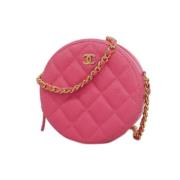 Chanel Vintage Pre-owned Laeder axelremsvskor Pink, Dam