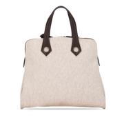 Hermès Vintage Pre-owned Canvas handvskor Beige, Dam