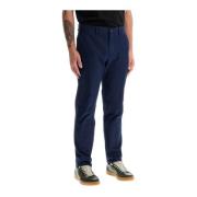 PS By Paul Smith Stretch bomull chino byxor med Zebra logo Blue, Herr