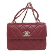 Chanel Vintage Pre-owned Laeder chanel-vskor Red, Dam