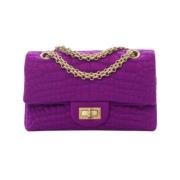 Chanel Vintage Pre-owned Satin chanel-vskor Purple, Dam