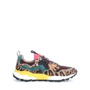 Flower Mountain Brun Mocka Sneakers med Kork Innersula Multicolor, Dam