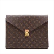 Louis Vuitton Vintage Pre-owned Canvas portfljer Brown, Dam