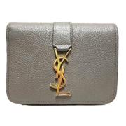 Yves Saint Laurent Vintage Pre-owned Laeder plnbcker Gray, Dam