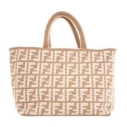 Fendi Vintage Pre-owned Kashmir handvskor Beige, Dam