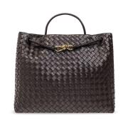 Bottega Veneta Andiamo Stor shopper väska Brown, Dam