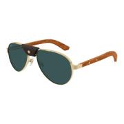 Cartier Ct0495S 002 Sunglasses Yellow, Herr