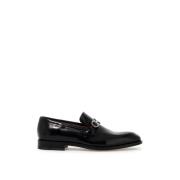 Salvatore Ferragamo Moccasins i borstat läder med Gancini-detalj Black...