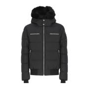 Moose Knuckles Svart quiltad dunjacka med avtagbar huva Black, Herr