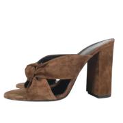 Yves Saint Laurent Vintage Pre-owned Mocka sandaler Brown, Dam