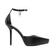 Givenchy Svart Häl Plattform Pumps med Logotyp Black, Dam