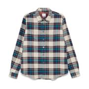 Paul Smith Vit Flanell Rutig Skjorta Multicolor, Herr