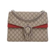 Gucci Vintage Pre-owned Belagd canvas handvskor Beige, Dam