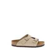 Birkenstock Zürich Smal Passform Slides Gray, Dam