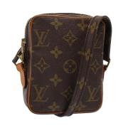 Louis Vuitton Vintage Pre-owned Canvas axelremsvskor Brown, Dam