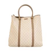 Gucci Vintage Pre-owned Belagd canvas gucci-vskor Beige, Dam