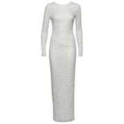 Balmain Pre-owned Pre-owned Mesh klnningar White, Dam