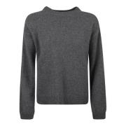 Federica Tosi Grå Sweatshirt Kollektion Aw24 Gray, Dam