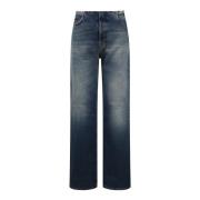 Haikure Blå Wide Leg Jeans Blue, Dam