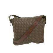 Bottega Veneta Vintage Pre-owned Laeder axelremsvskor Brown, Dam