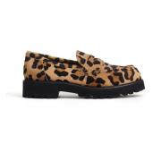 AGL Leopardmönstrade Loafer Skor Multicolor, Dam