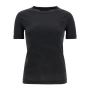 Y-3 Jacquard Jersey Fitted Running T-shirt Black, Dam