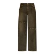 MM6 Maison Margiela Jeans med vintageeffekt Brown, Herr