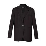 Liu Jo Klassisk Svart Blazer med Metalllogo Black, Dam