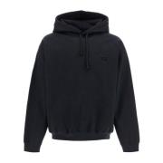 Y-3 Minimalistisk Oversized Hoodie med Logotyptryck Black, Herr