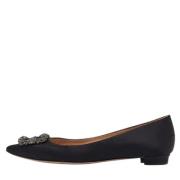 Manolo Blahnik Pre-owned Pre-owned Satin lgskor Black, Dam