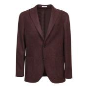 Boglioli Elegant Svart Ull Blazer Brown, Herr