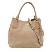 Prada Vintage Pre-owned Laeder totevskor Beige, Dam