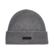 Fear Of God Kashmir Beanie Mössa med Läderlogo Gray, Unisex