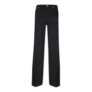 7 For All Mankind Svarta Jeans Höjer Din Stil Black, Dam