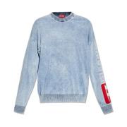 Diesel Himmelblå Stickat Ss24 Blue, Herr