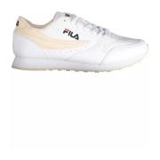 Fila Vit Sneaker med Kontrasterande Sula White, Dam