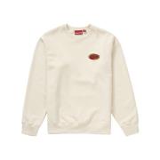 Supreme Kedja Logo Crewneck i Naturlig Beige, Herr