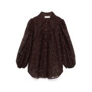 Zimmermann Chokladbrun Spetsblus Brown, Dam