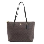 Coach Pre-owned Pre-owned Canvas totevskor Brown, Dam