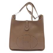 Hermès Vintage Pre-owned Tyg axelremsvskor Beige, Dam