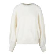 Nude Alpaca Blend Crew Neck Oversized Sweater Beige, Dam