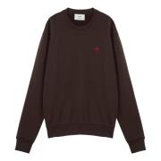 Ami Paris Crewneck Sweatshirt Brown, Herr