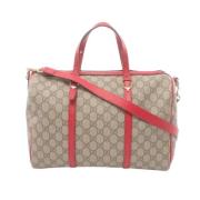 Gucci Vintage Pre-owned Belagd canvas gucci-vskor Beige, Dam