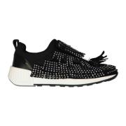 Sergio Rossi Svarta Kristall Sneakers Aw23 Black, Dam