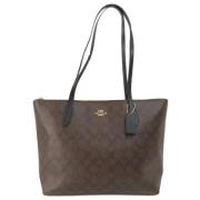 Coach Pre-owned Pre-owned Canvas totevskor Brown, Dam