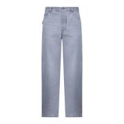 Bottega Veneta Grå Wide-Leg Denim Jeans Gray, Herr