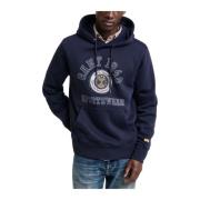 Gant Grafisk Sweat Hoodie Blue, Herr