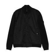 Stone Island Svart Ghost Mix Tyg Kappa Black, Herr