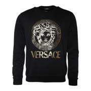 Versace Crew Neck Sweatshirt Black, Herr